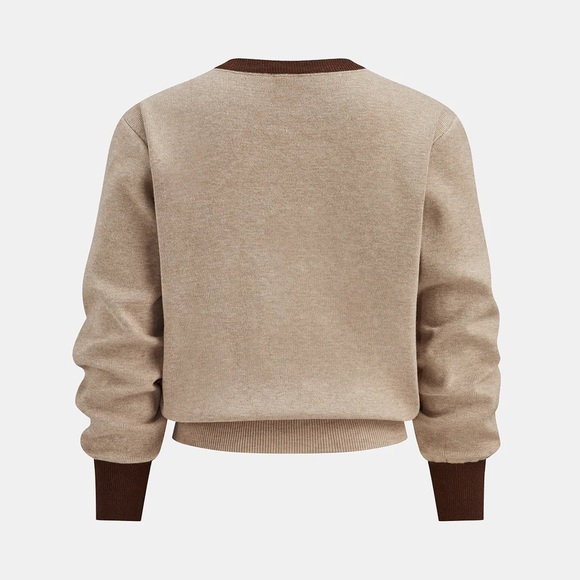 Commense Contrast Trim Knit Top and Midi Skirt Set - Picture 3 of 8